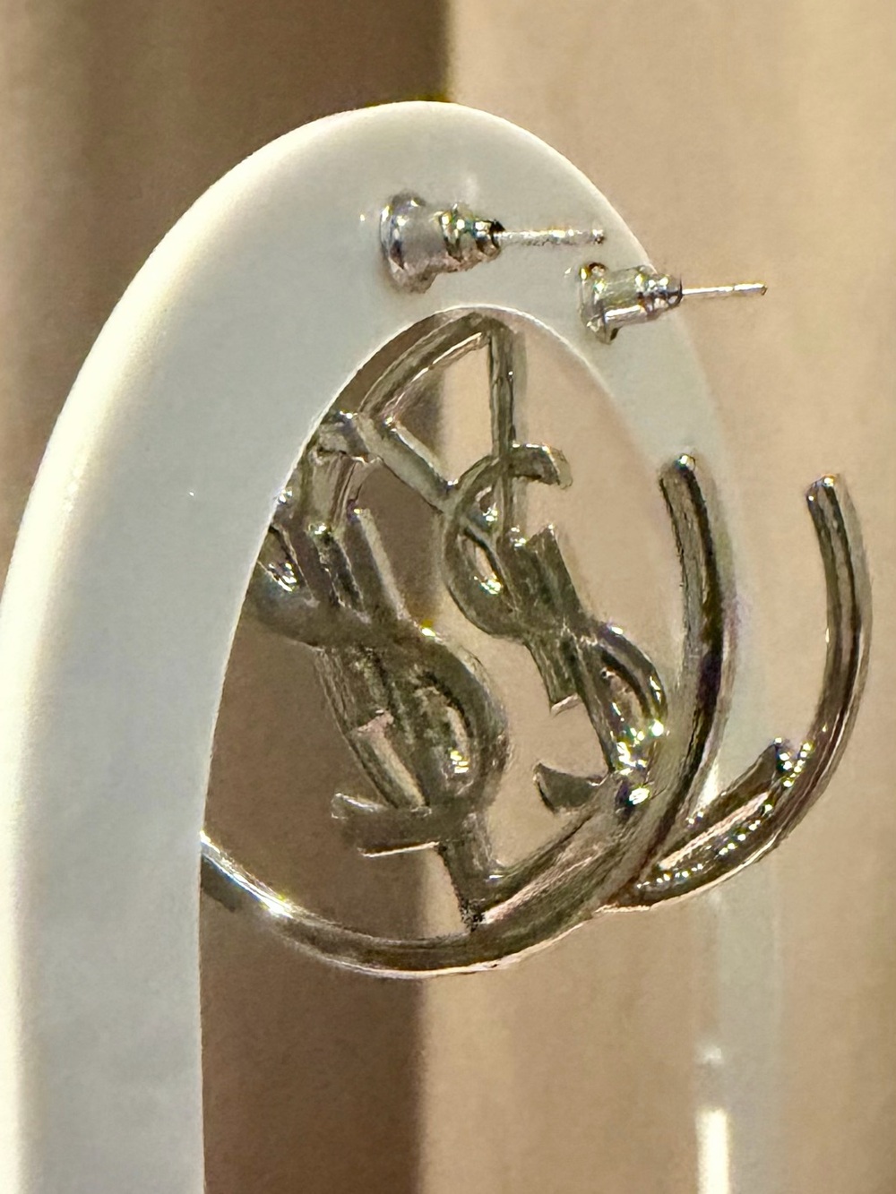 Silver Hoops - Picture 4 of 5